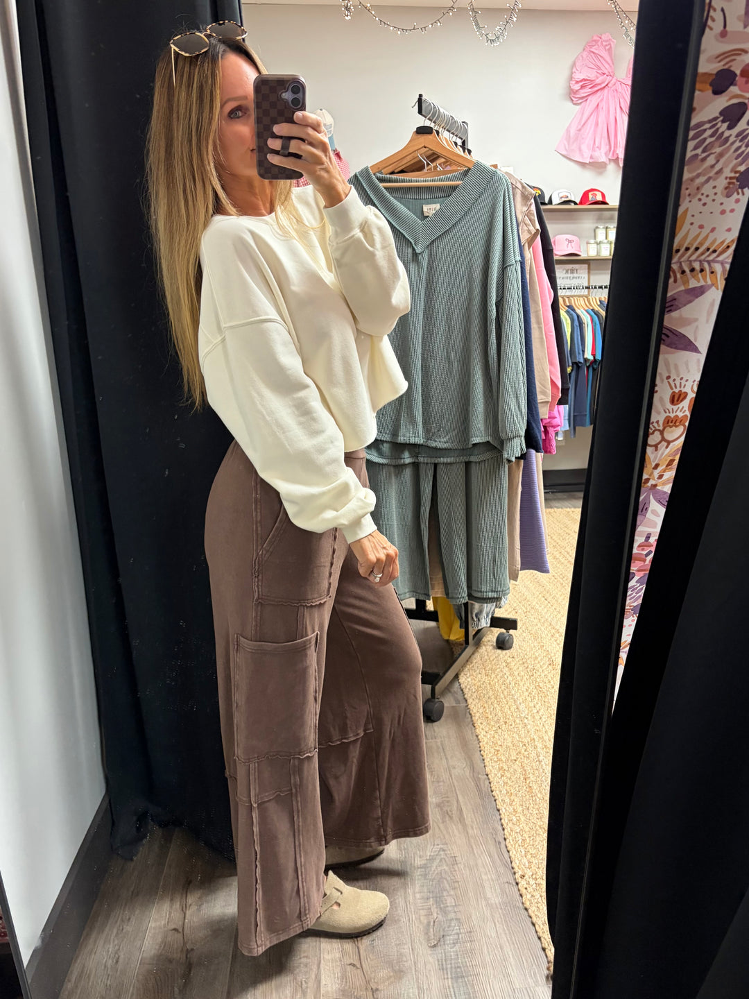 Mineral Wash Cropped Pullover