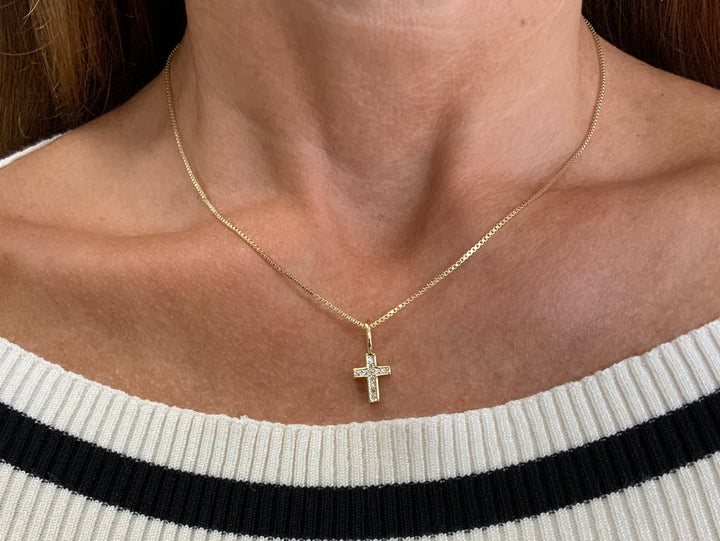 Crystal Cross Charm