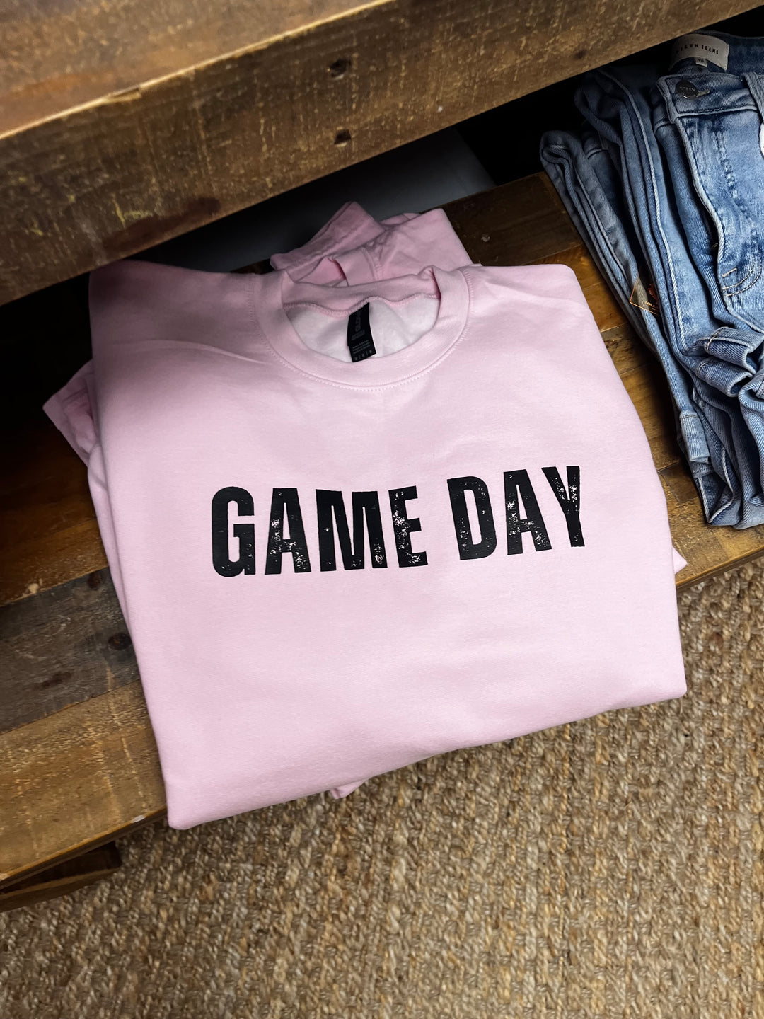 Light pink GAME DAY crewneck sweatshirt