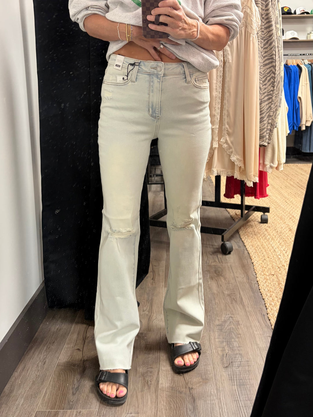 Judy Blue Mid Rise Distressed Jeans