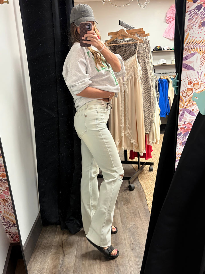 Judy Blue Mid Rise Distressed Jeans