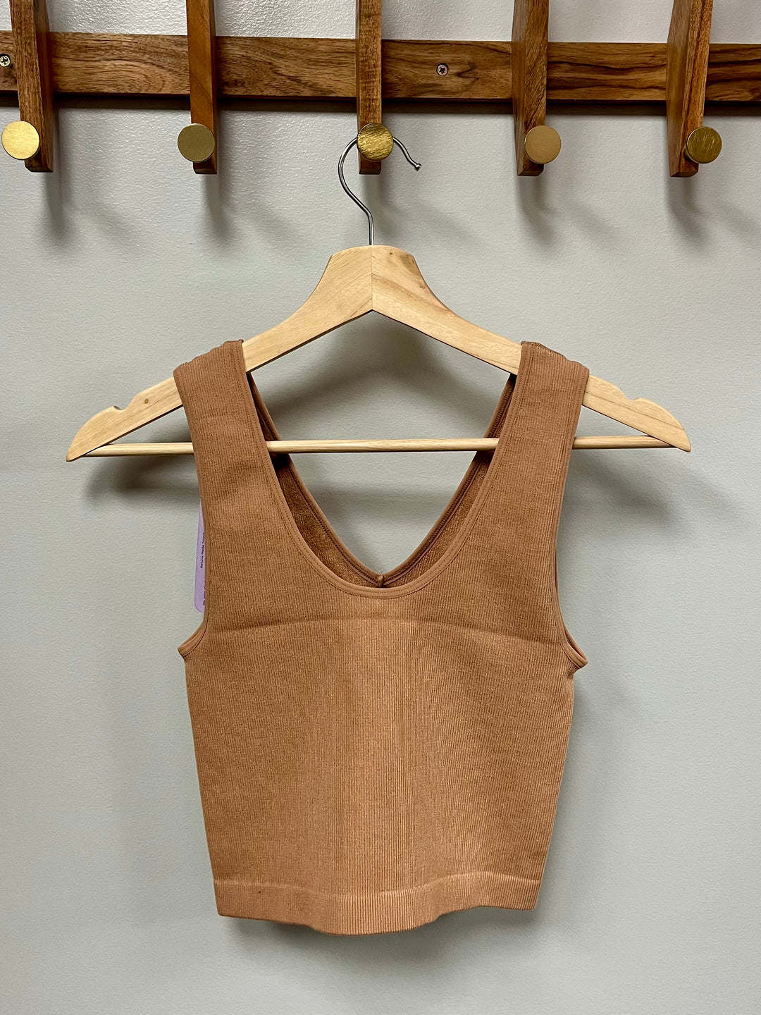 Seamless U-V Neck Crop Tank