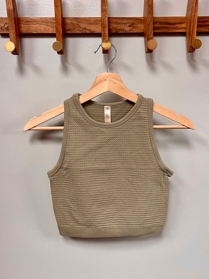 Waffle Crop Tank