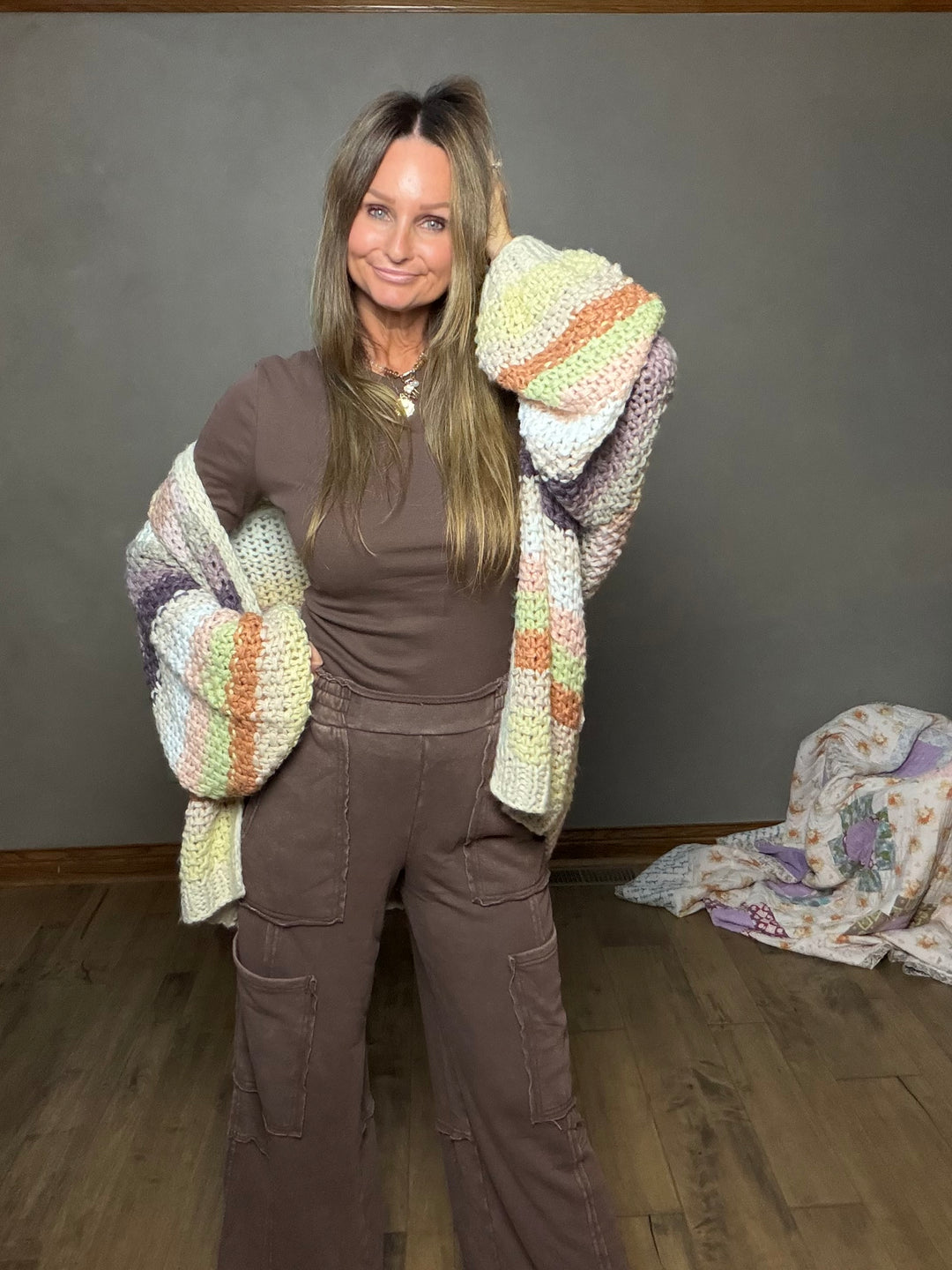 Mineral Wash Cargo Lounge Pants