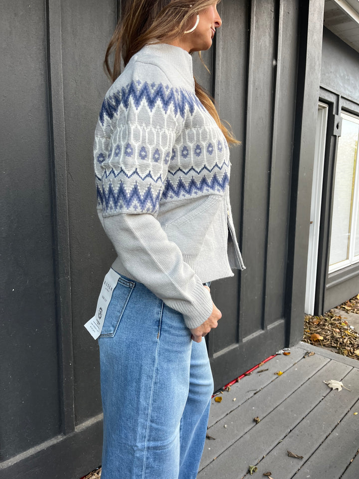 Risen High Rise Crop Barrel Jeans