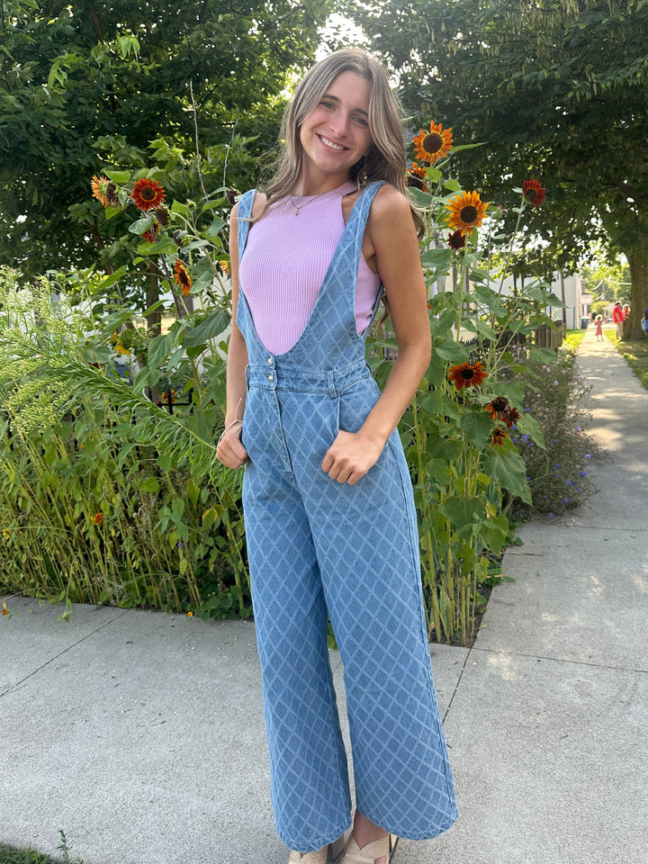 Diamond Patterned Jumpsuit