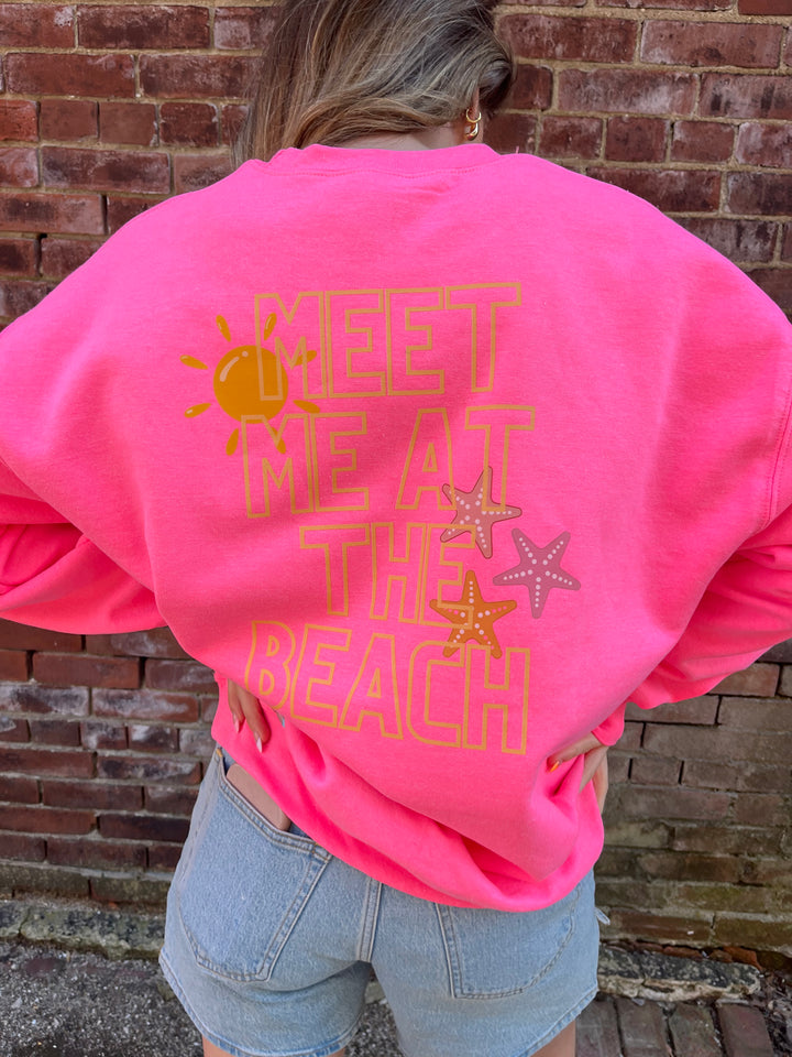 Meet Me At The Beach Graphic Sweatshirt