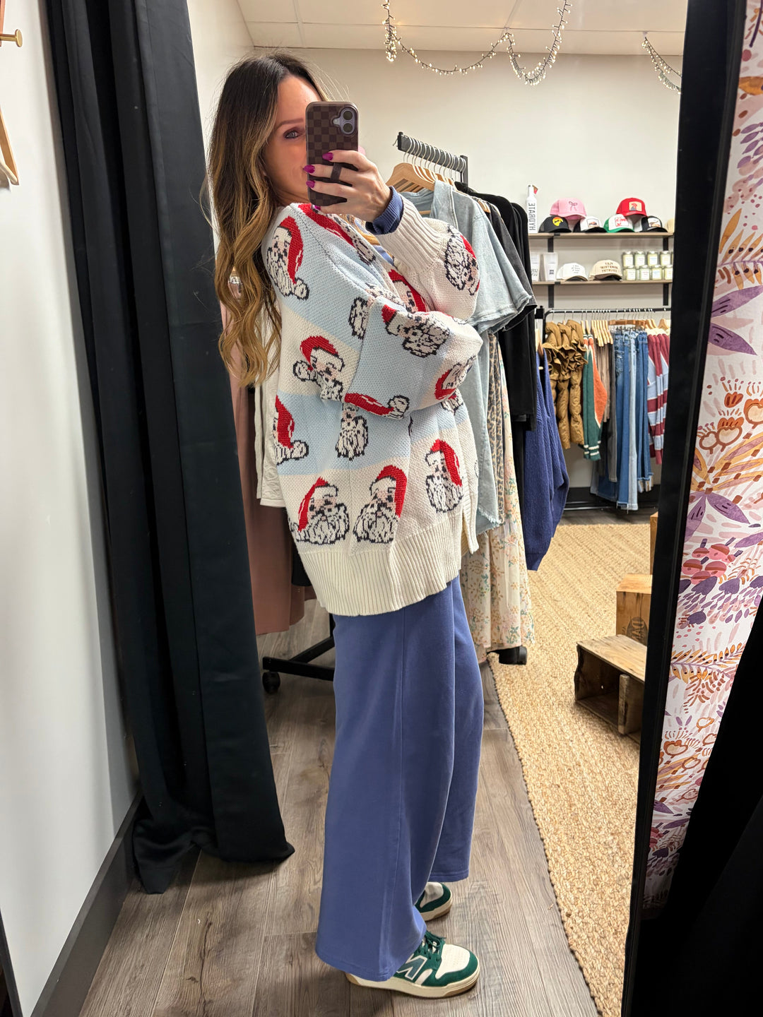 Oversized Santa V-Neck Cardigan