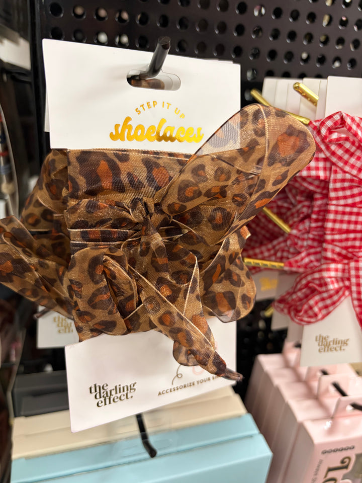 Sheer Cheetah Print Shoelaces