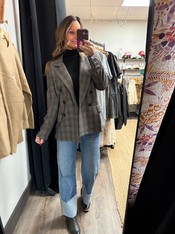 Plaid Woven Blazer