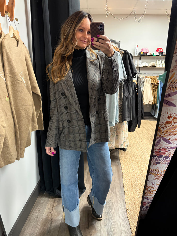 Plaid Woven Blazer