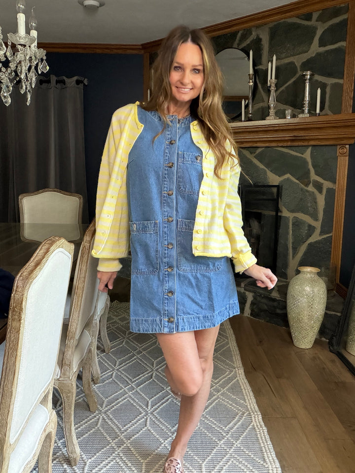 Everyday Striped Lightweight Cardigan