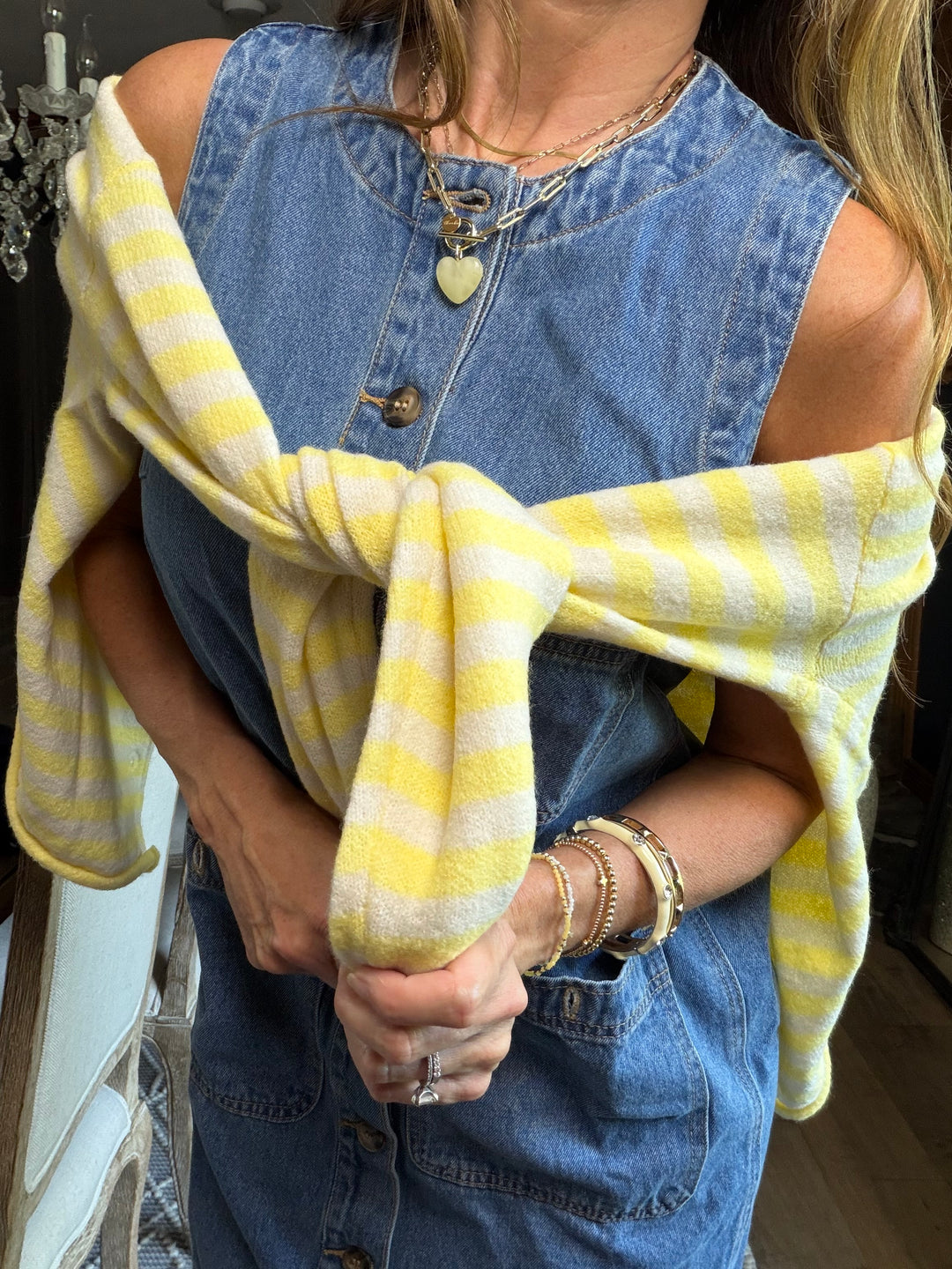 Everyday Striped Lightweight Cardigan