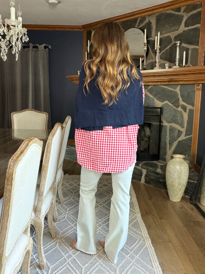 Red Gingham Button Down