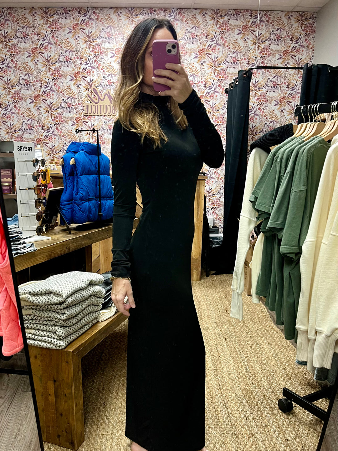 Turtleneck Bodycon Maxi Dress