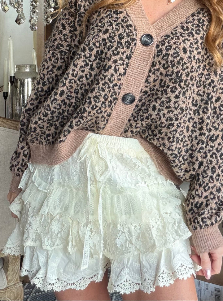 Tiered Lace Mini Shorts