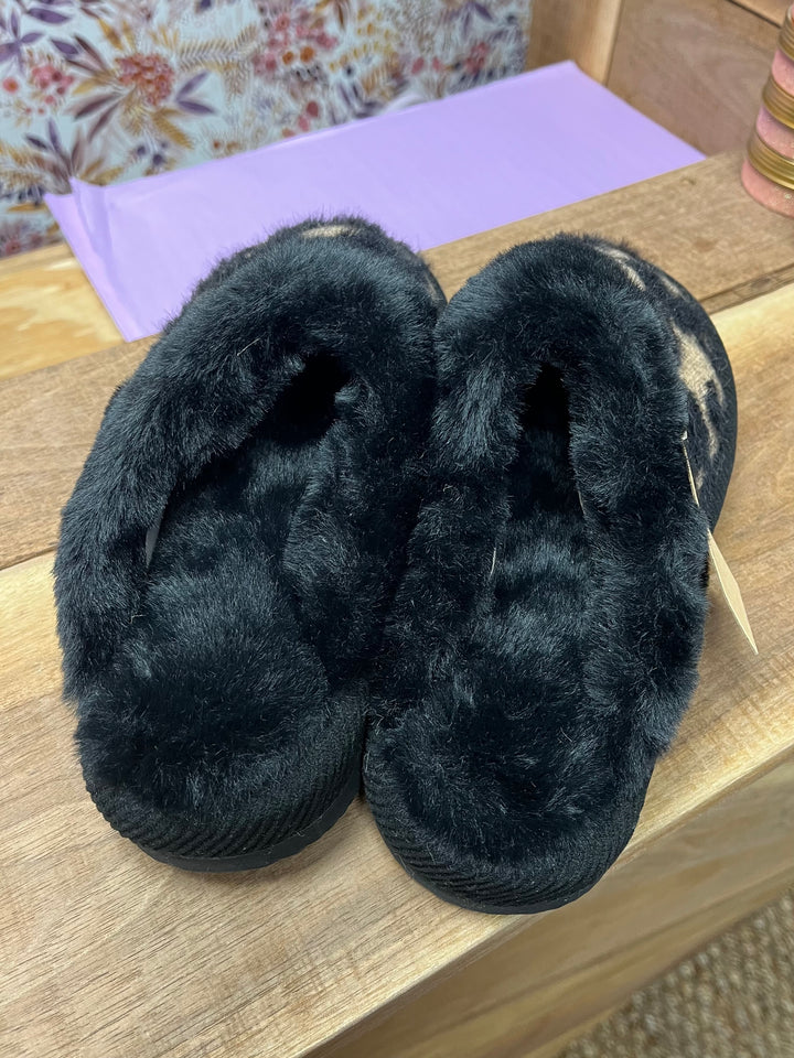 Leopard Knit C.C Slippers