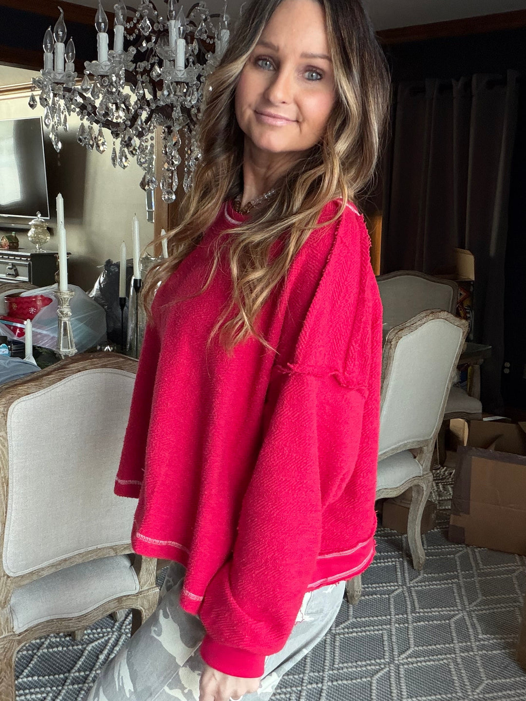 Open-Back Oversized Top