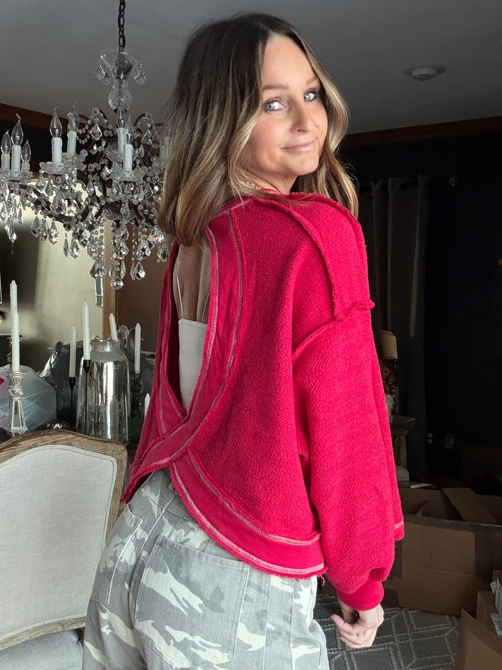 Open-Back Oversized Top