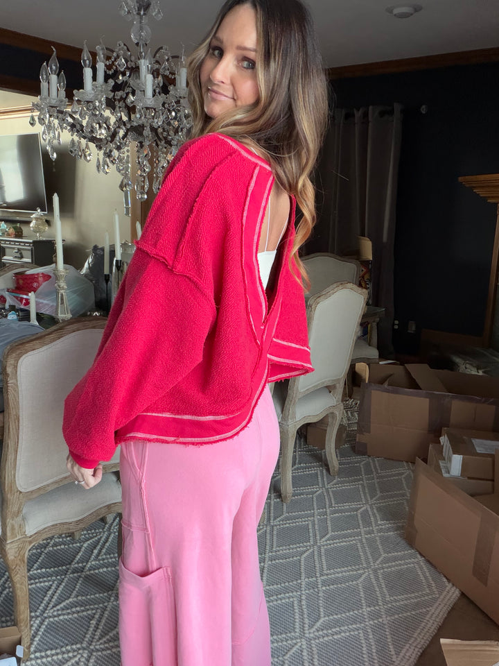 Open-Back Oversized Top