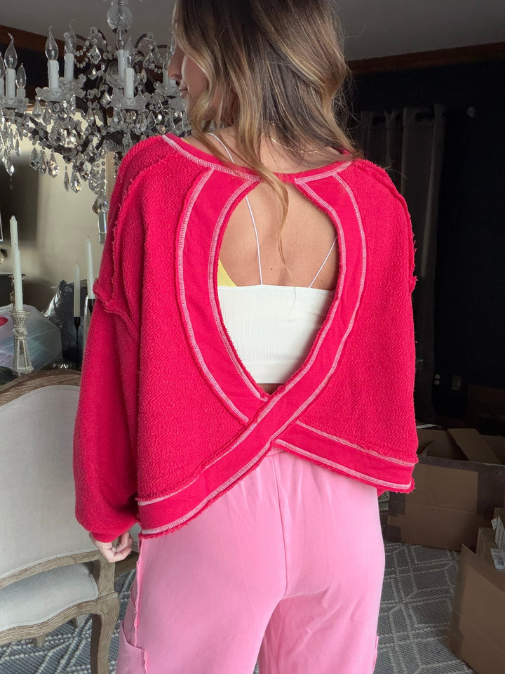 Open-Back Oversized Top