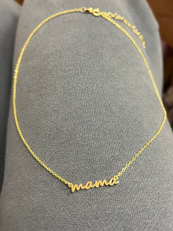 Mama Cursive Necklace