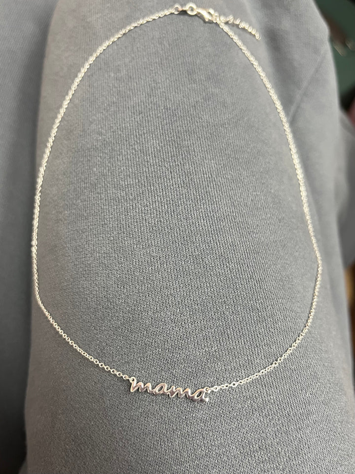 Mama Cursive Necklace