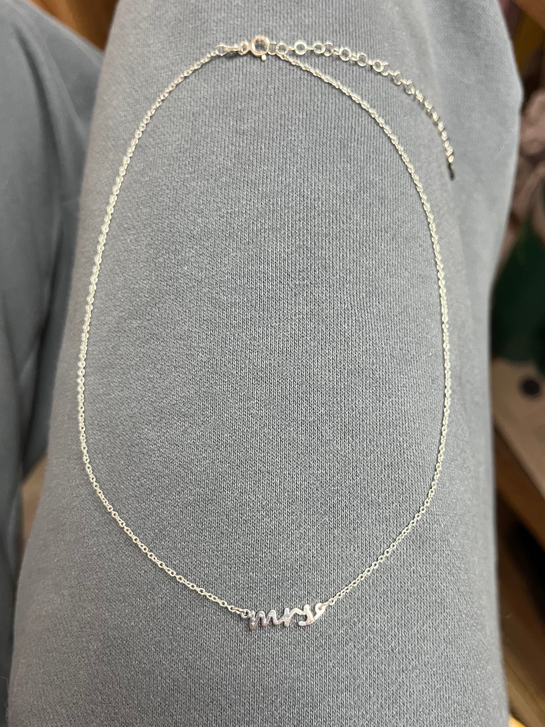 Mrs Cursive Necklace