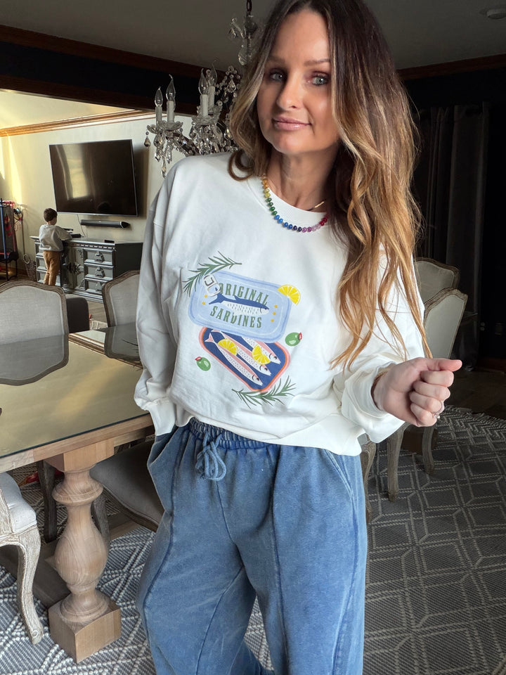 Sardines Graphic Sweatshirt