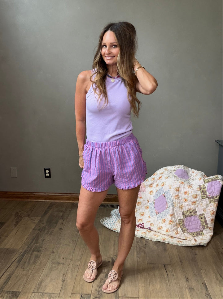 Cotton Candy Striped Shorts