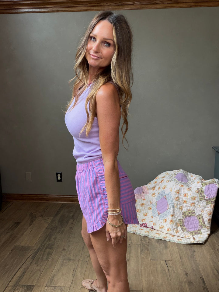 Cotton Candy Striped Shorts