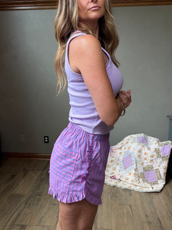 Cotton Candy Striped Shorts
