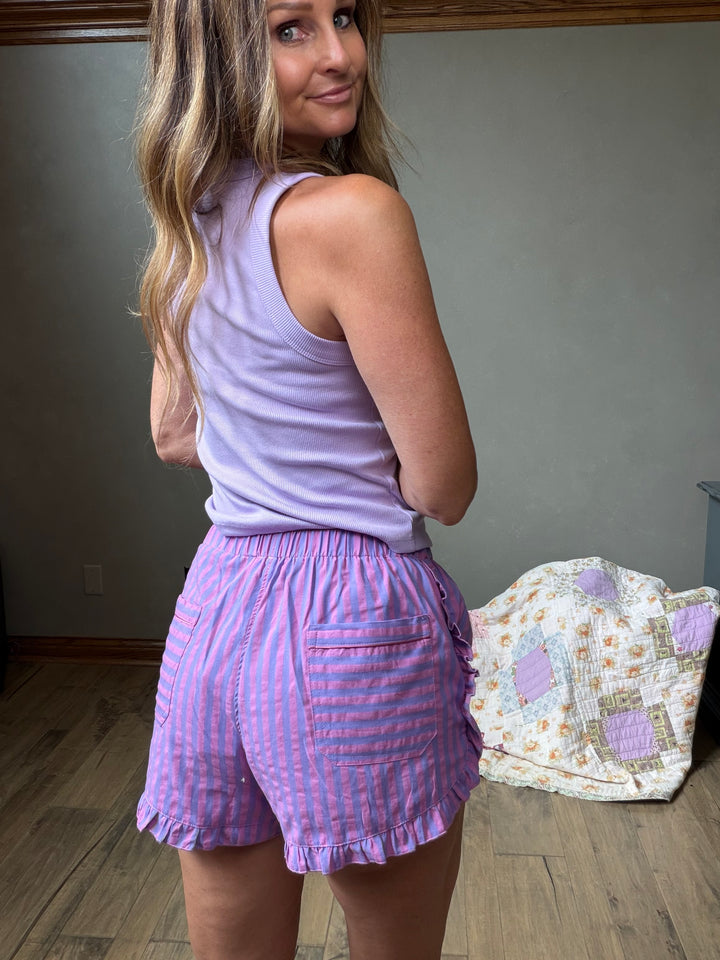 Cotton Candy Striped Shorts