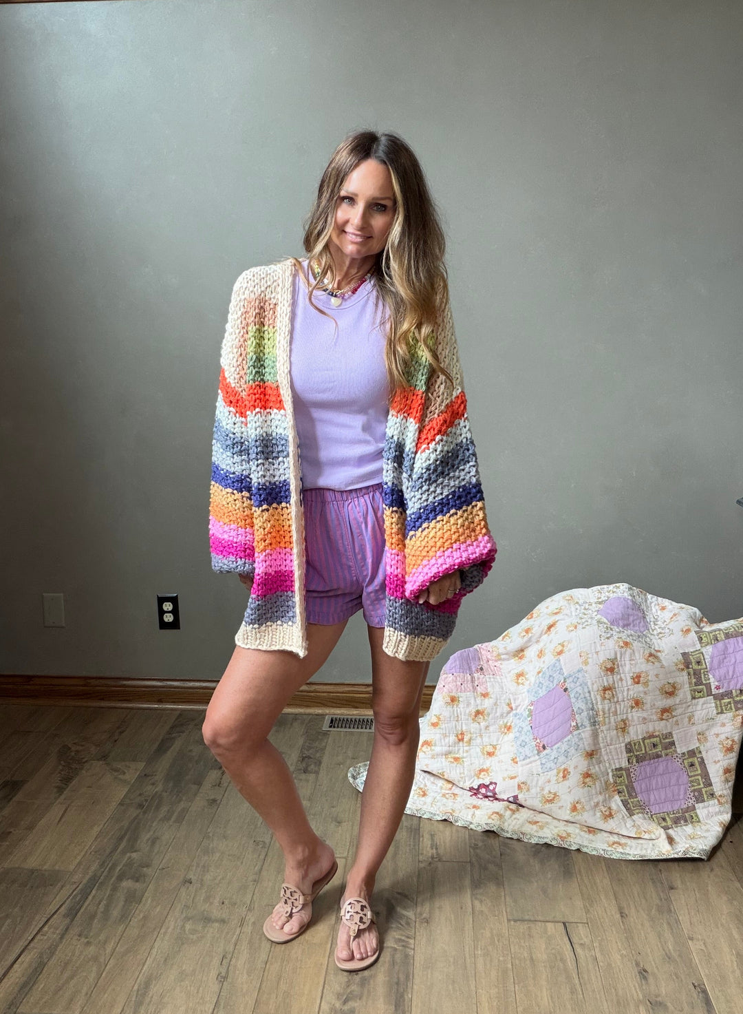 Cotton Candy Striped Shorts