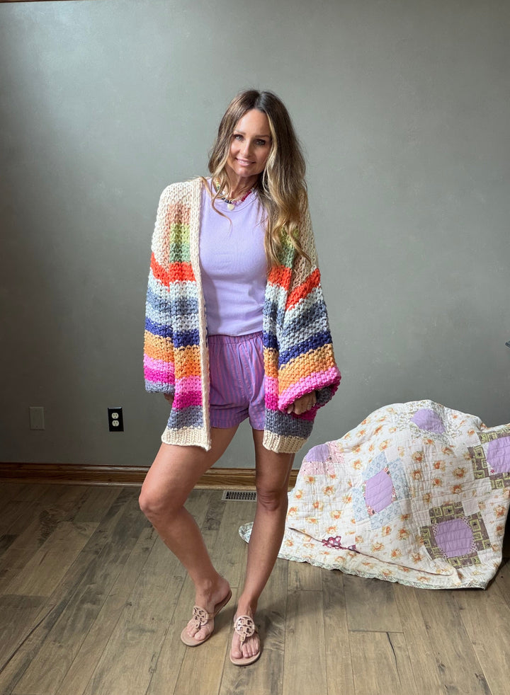 Cotton Candy Striped Shorts