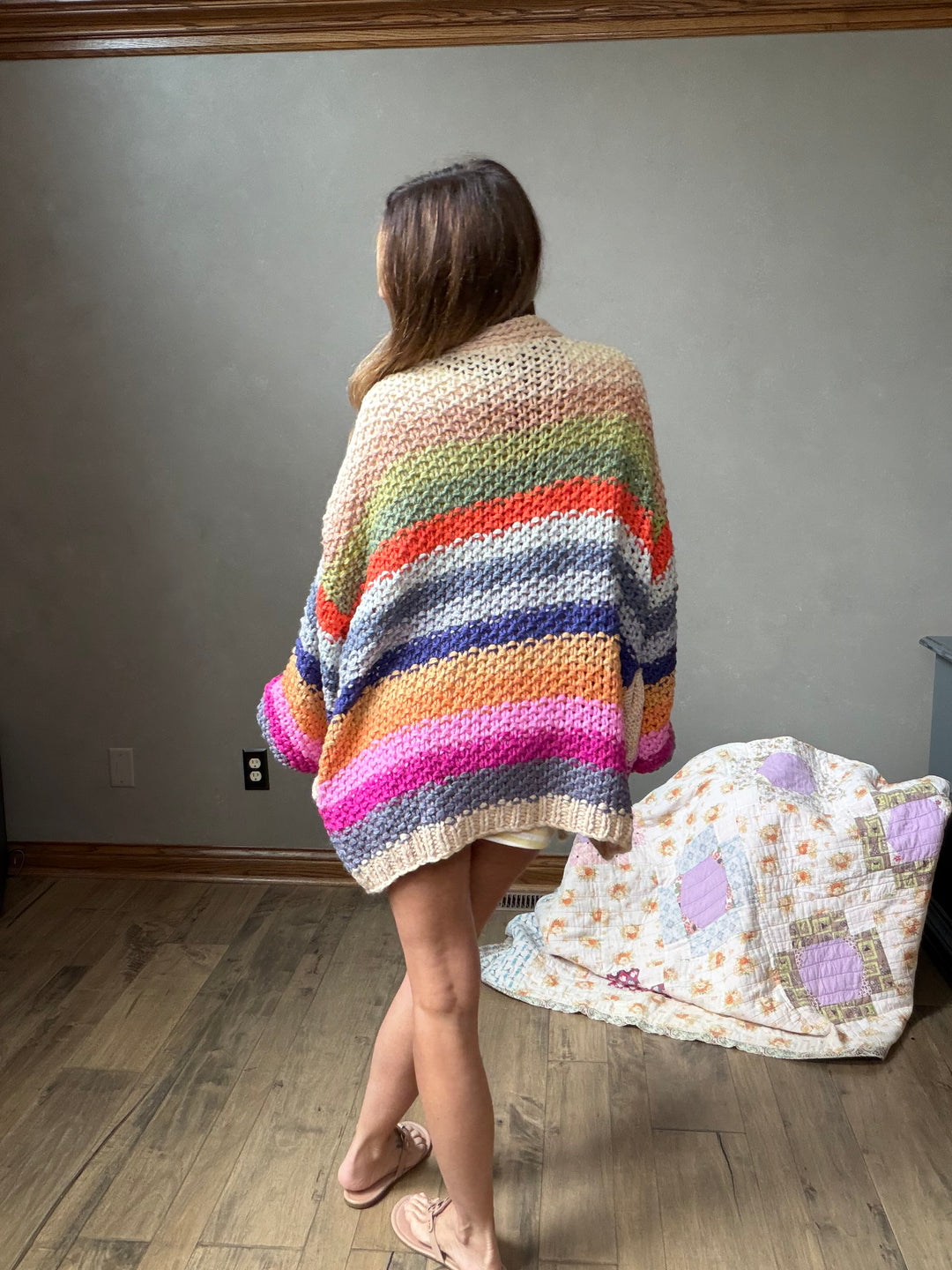 Rainbow Crochet Cardigan