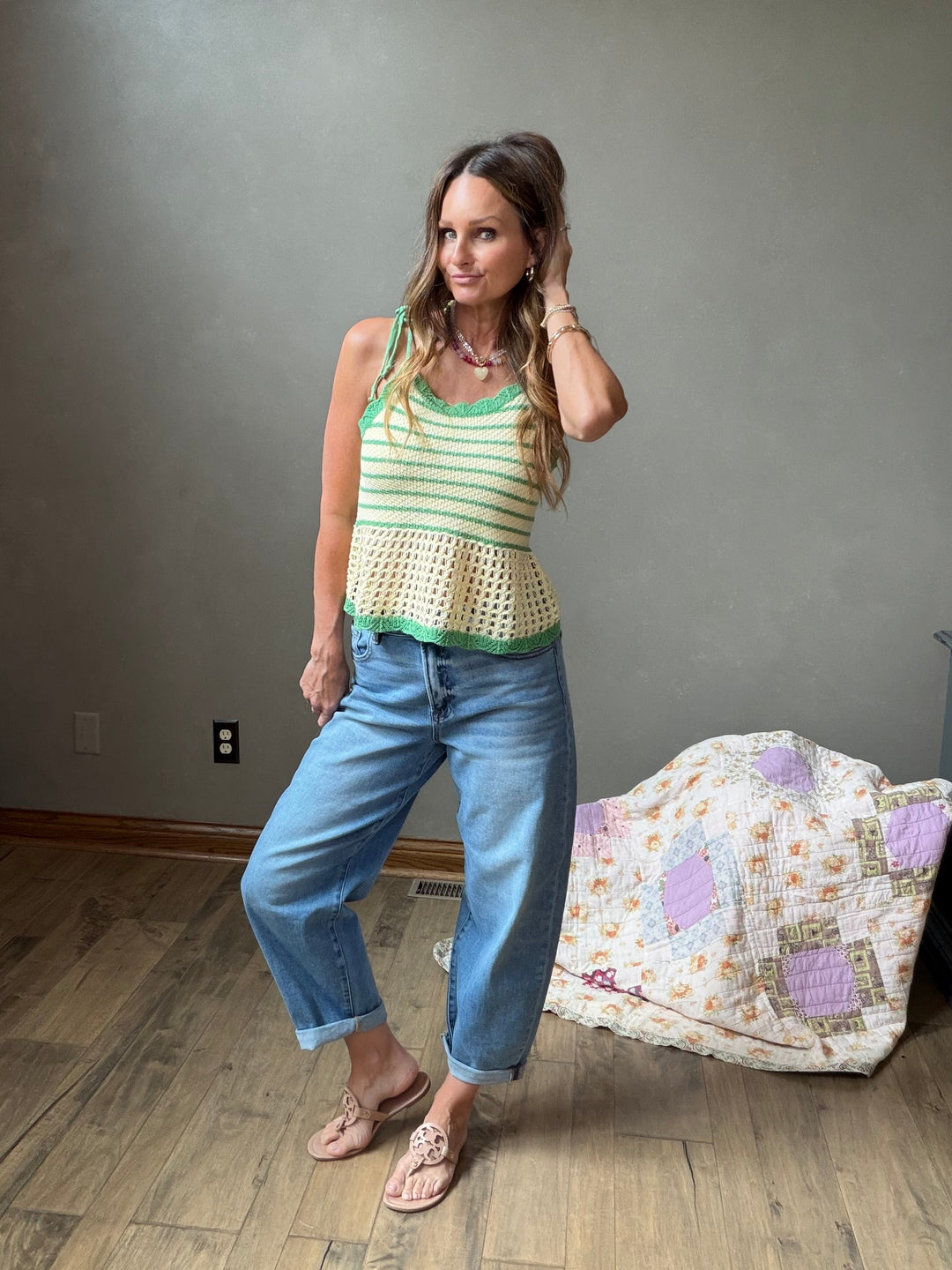 Seaside Crochet Tie Tank