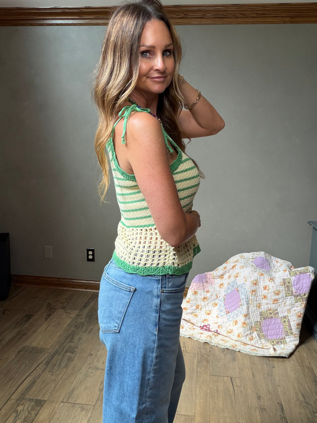 Seaside Crochet Tie Tank
