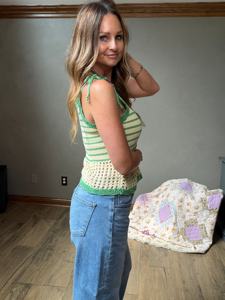 Seaside Crochet Tie Tank