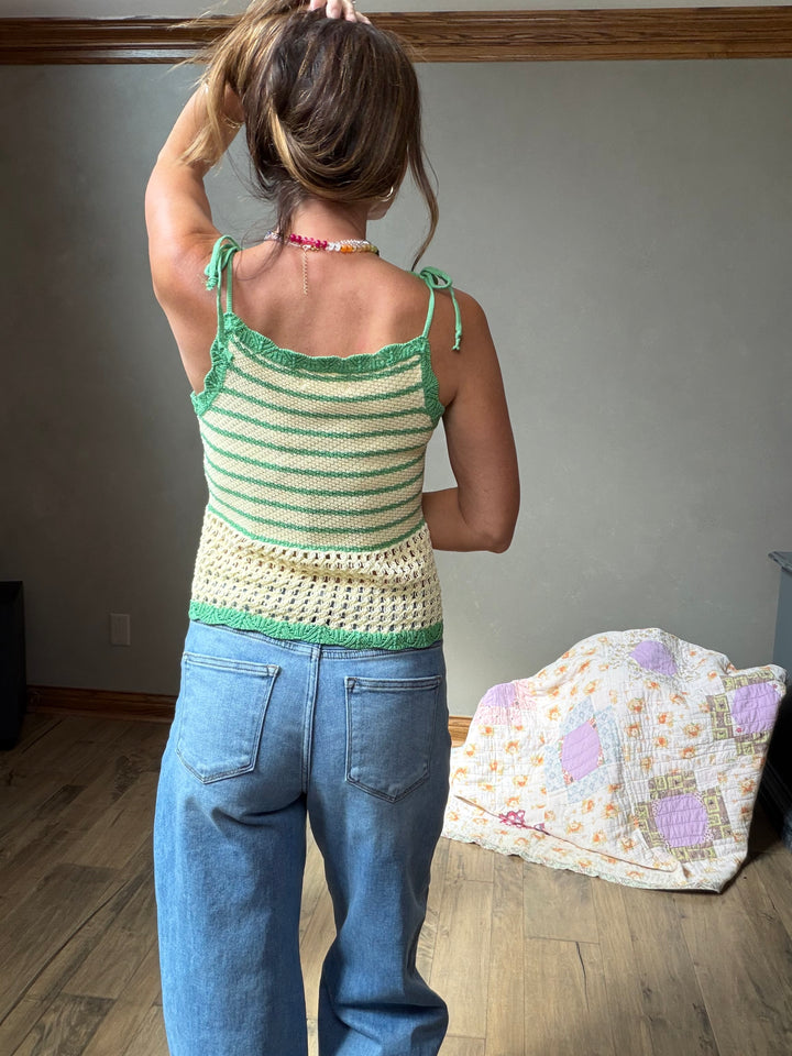Seaside Crochet Tie Tank