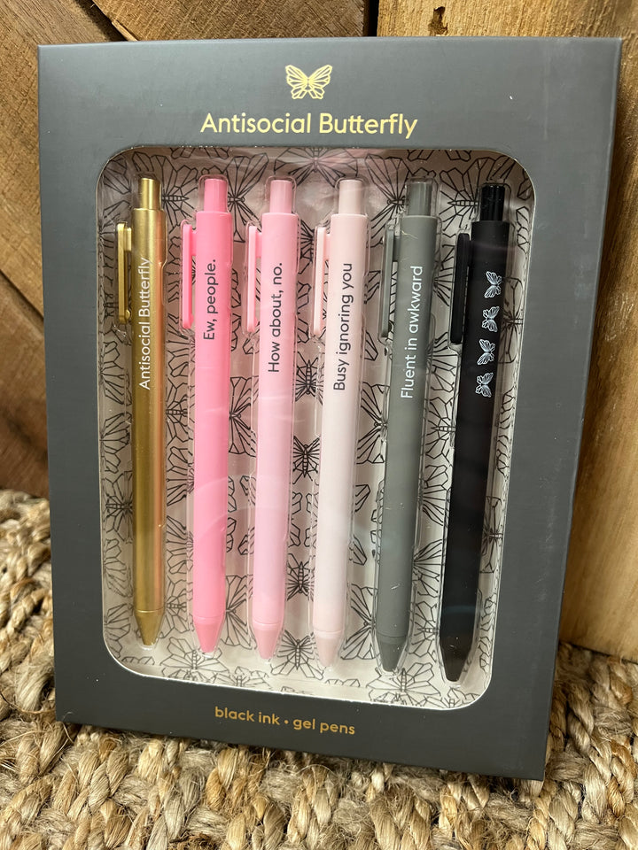 Gel Pens - Antisocial Butterfly