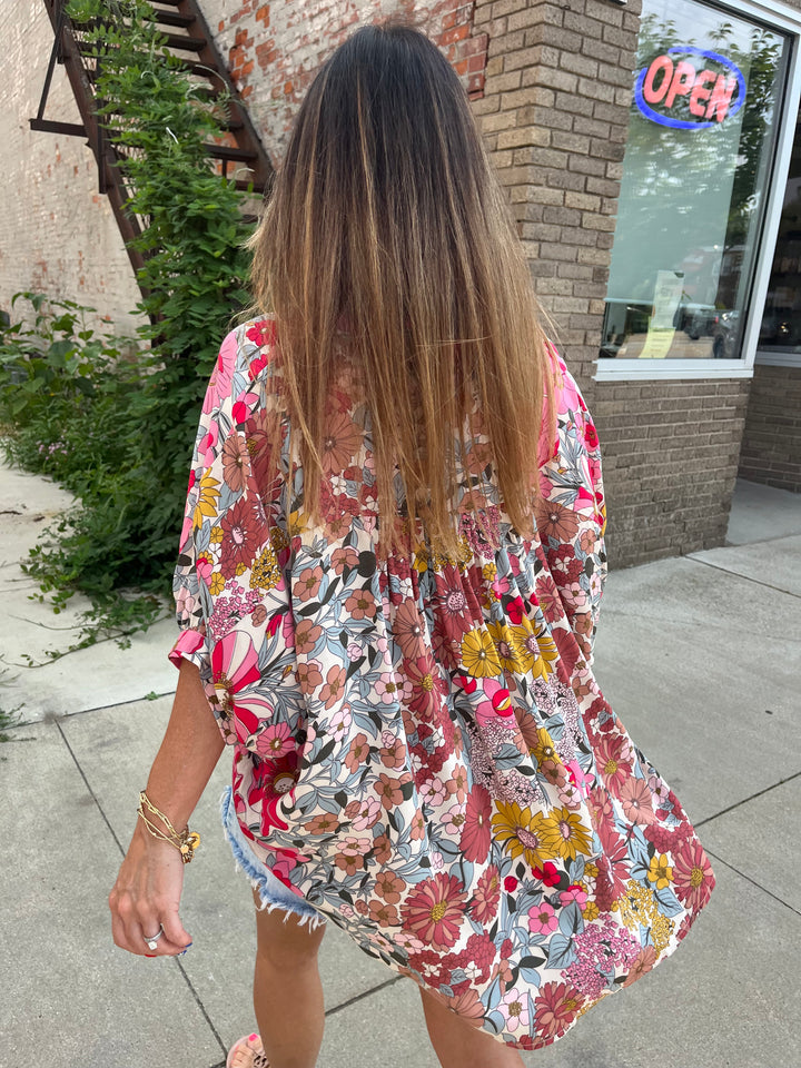 Boho Bloom Button-Up