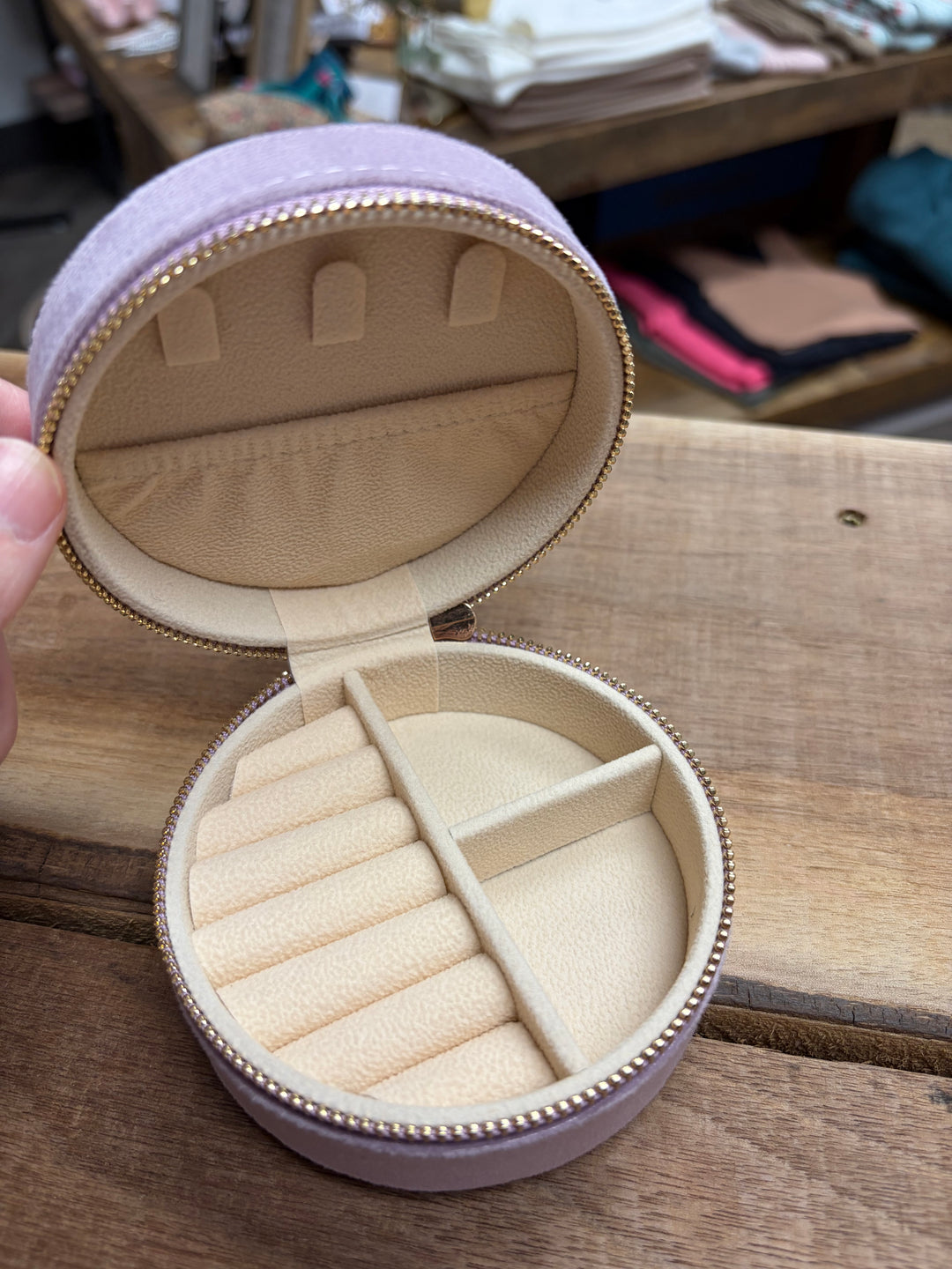 Luxe Lilac Velvet Jewelry Case