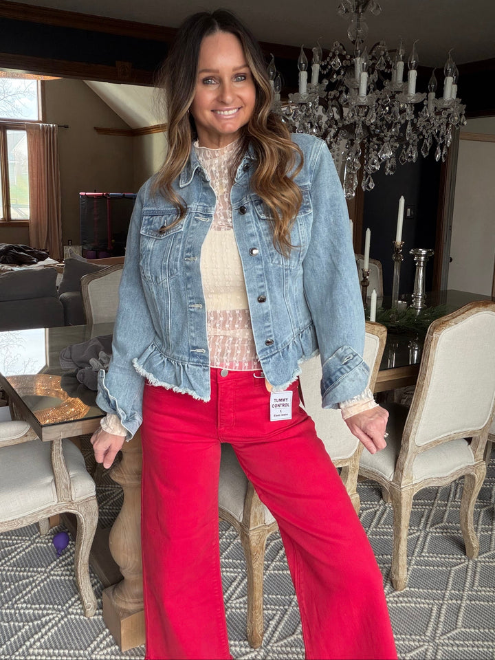 Red Rock Cropped Risen Jeans