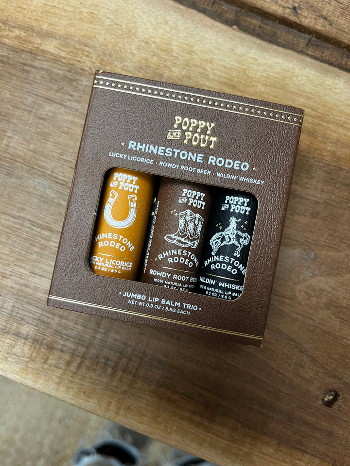 Rhinestone Rodeo Lip Balm Trio