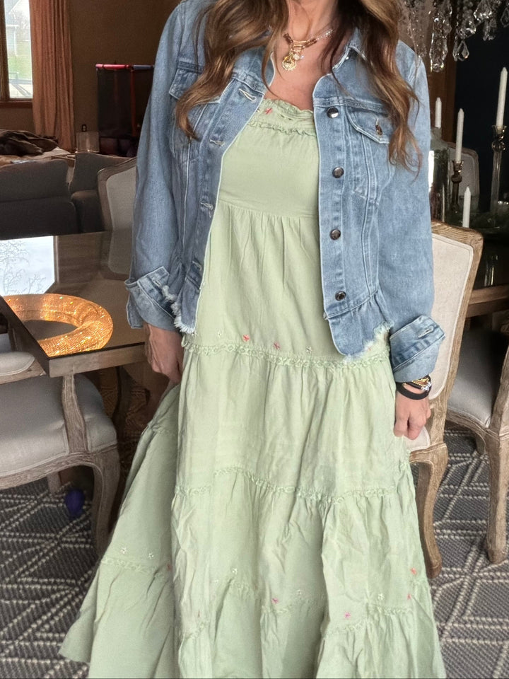 Desert Meadow Maxi Dress - Light Sage