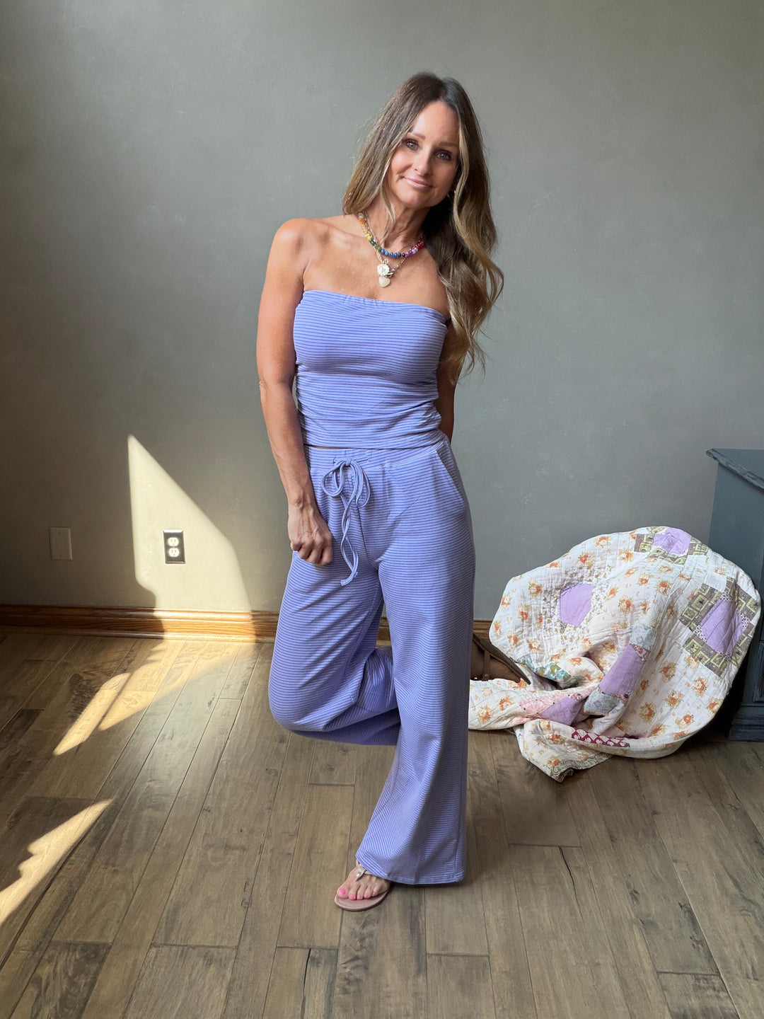 Easy Breezy Stripe Matching Set