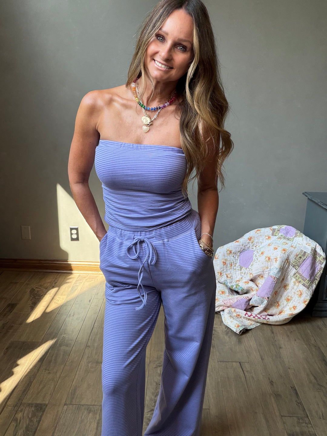 Easy Breezy Stripe Matching Set