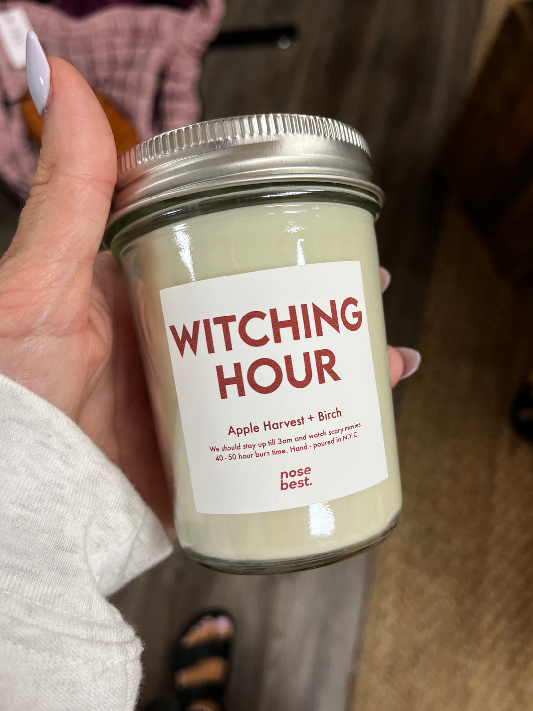 Apple Harvest and Birch fall scented soy candle