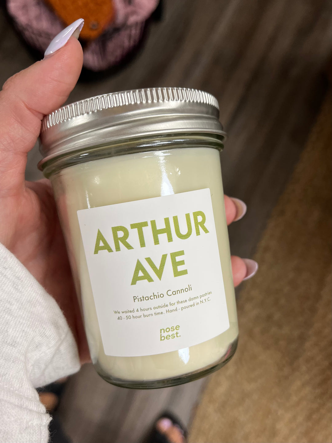 Arthur Ave Pistachio Cannoli soy candle